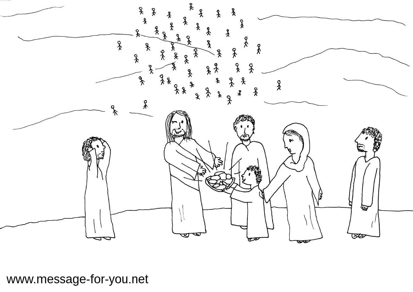 Printable Coloring Pages Jesus Feeds 5000 Coloring Pages Free Colouring Pages To Download Message